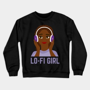 African American LOFI Hip Hop Girl Crewneck Sweatshirt